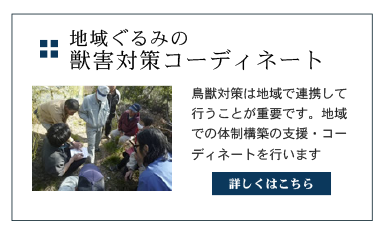 地域ぐるみの獣害対策コーディネート